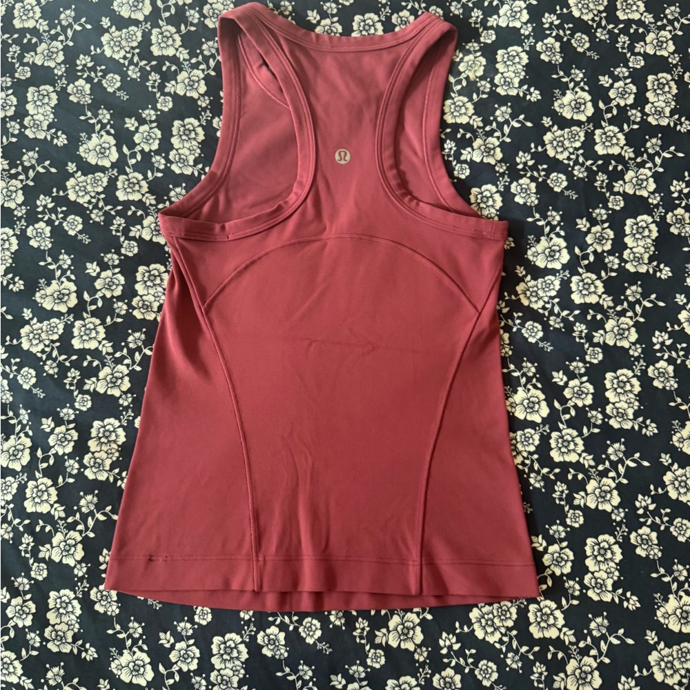 Lululemon plum size xs racer back tank, like new.
